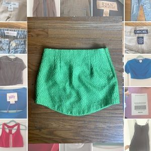 Zara Lime Green Mini Skirt